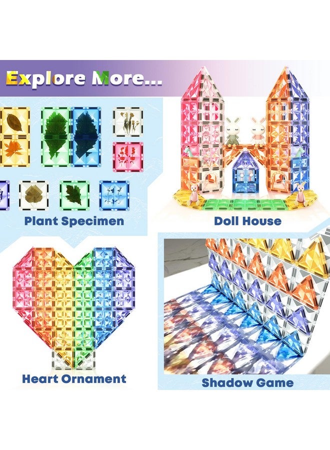 Soyee Magnetic Tiles Kids Toys STEM Sensory Toy Magnetic Building Blocks Toys for Toddlers Boys & Girls Ages 3 4 5 6 7 8+ Birthday Girls Gifts  - Image 3