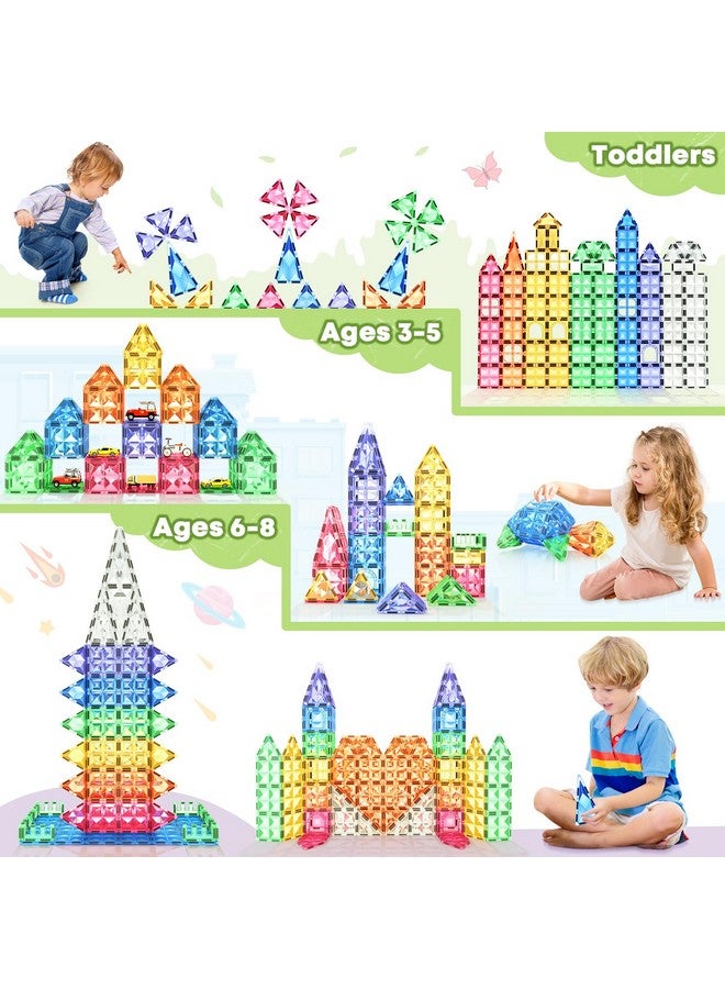 Soyee Magnetic Tiles Kids Toys STEM Sensory Toy Magnetic Building Blocks Toys for Toddlers Boys & Girls Ages 3 4 5 6 7 8+ Birthday Girls Gifts  - Image 2