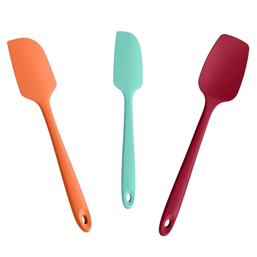 Doosu 3Piece Silicone Spatula Scrapers Doosu 600F Heat Resistant Food Grade Kitchen BPA Free Rubber Baking Cooking Tool Nonstick Utensil Set for Mixing Scraping Folding Stirring Serving Multi5 - Image 1