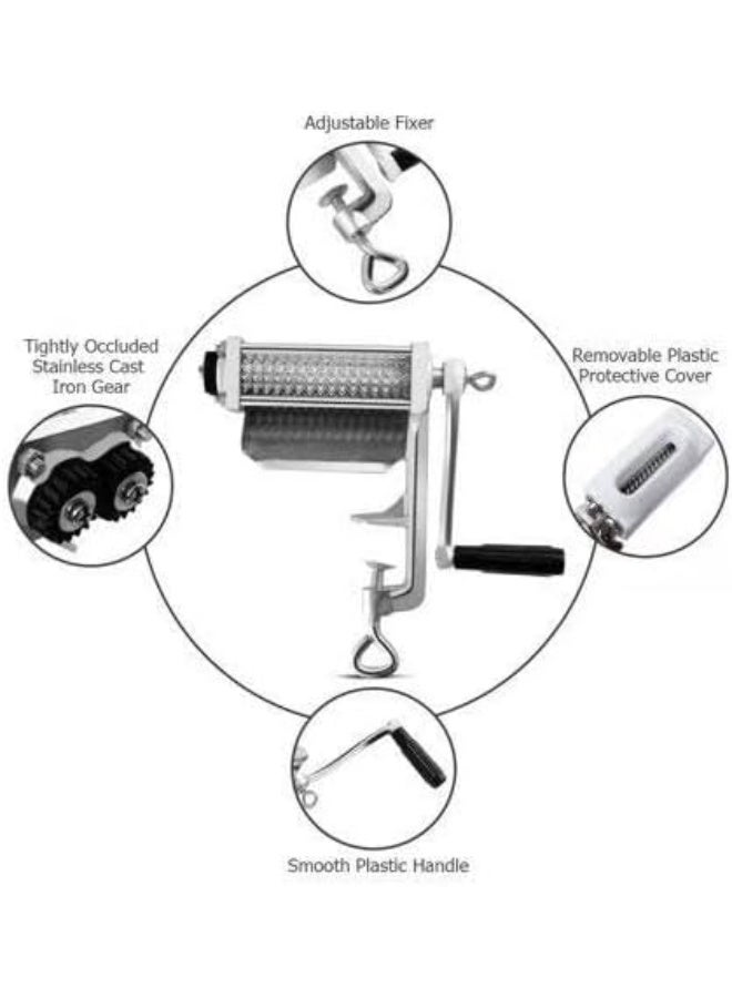 M MIAOYAN Manual Meat Tenderizer, Steak Flattener, Chicken Cutlet Flattener, Aluminum Alloy Roller-Type Meat Tenderizer, Manual Meat Processing Tools, Kitchen Meat Preparation Equipment - Image 5