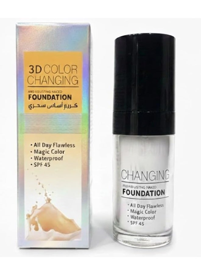 كريم أساس ومخفي عيوب متغير اللون، سائل مكياج خالٍ من العيوب مع عامل حماية SPF 45 - Image 1