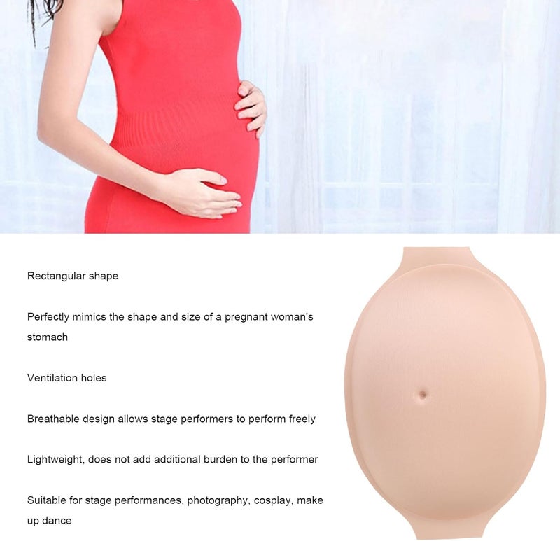 klarako Fake Pregnancy,Inflatable Belly Empty Fake Padded Pregnancy,Belly Rectangular Breathable Lightweight Artificial Pregnant Tummy for Props Costumes Cosplay - Image 4