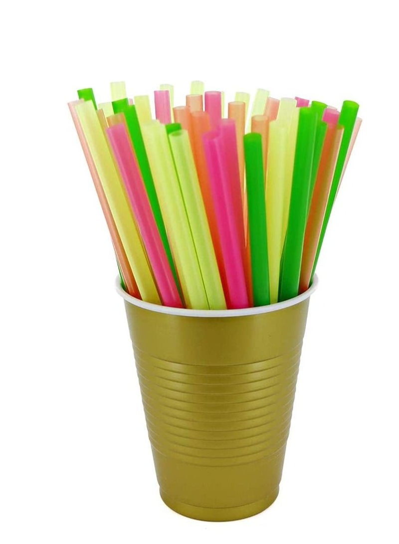 vsell24 Pack Of 100 Pieces-Disposable Plastic Straws Wide-Mouthed Large Straw Wide Straws For Milkshake And Smoothie -12Mm - Image 2