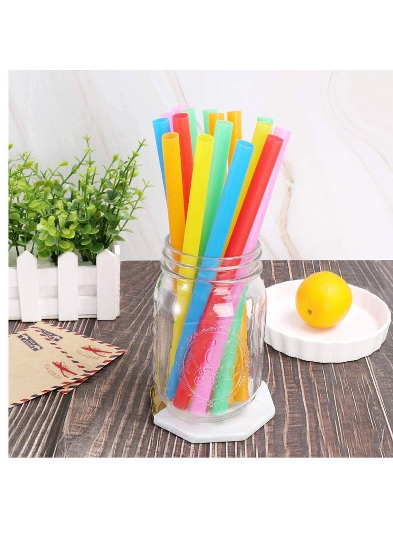 vsell24 Pack Of 100 Pieces-Disposable Plastic Straws Wide-Mouthed Large Straw Wide Straws For Milkshake And Smoothie -12Mm - Image 3