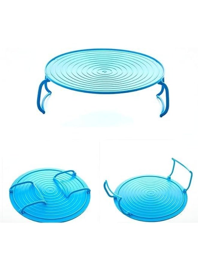 رف ميكروويف مقاوم للحرارة لتنظيم وتوسيع مساحة الميكروويف متعدد الاستخدام بشكل دائري متعدد الالوان - Image 2