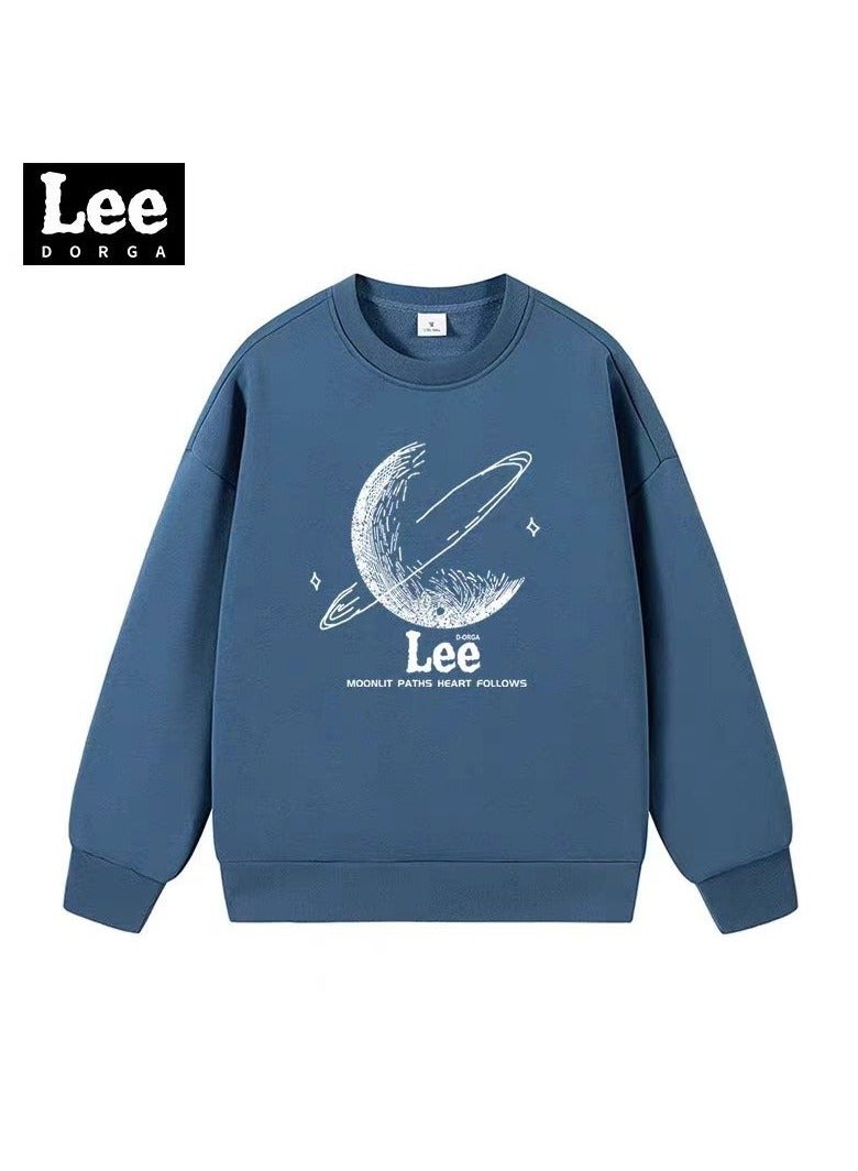 LEE Lee Brand Hoodie Loose Casual Round Neck Long Sleeved Hoodie 