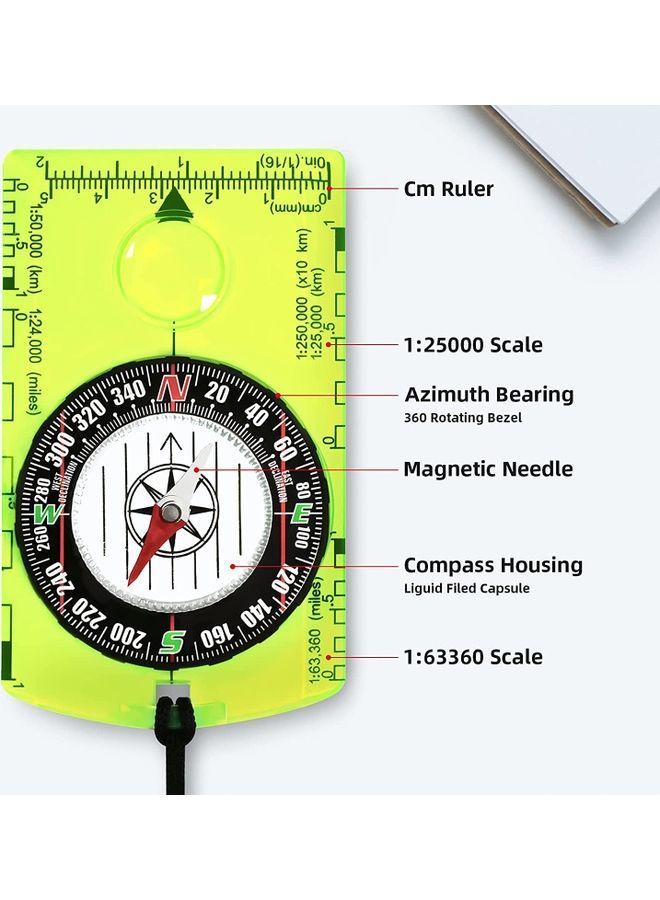 NIBEMINENT Hiking Backpacking Compass 4x2.7x15.4inch - Image 2