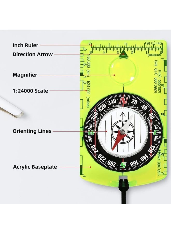 NIBEMINENT Hiking Backpacking Compass 4x2.7x15.4inch - Image 3