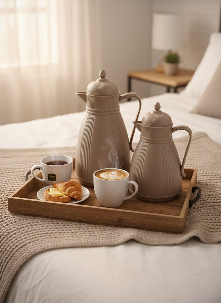 REEM 2-Piece Tea/Coffee Flask Set 0.7L & 1L MilkCoffee - Image 1