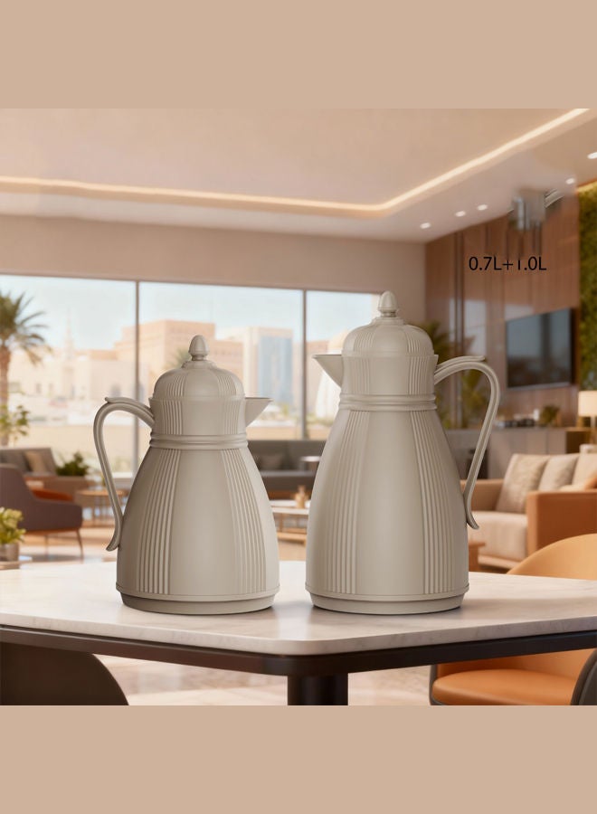 REEM 2-Piece Tea/Coffee Flask Set 0.7L & 1L MilkCoffee - Image 3