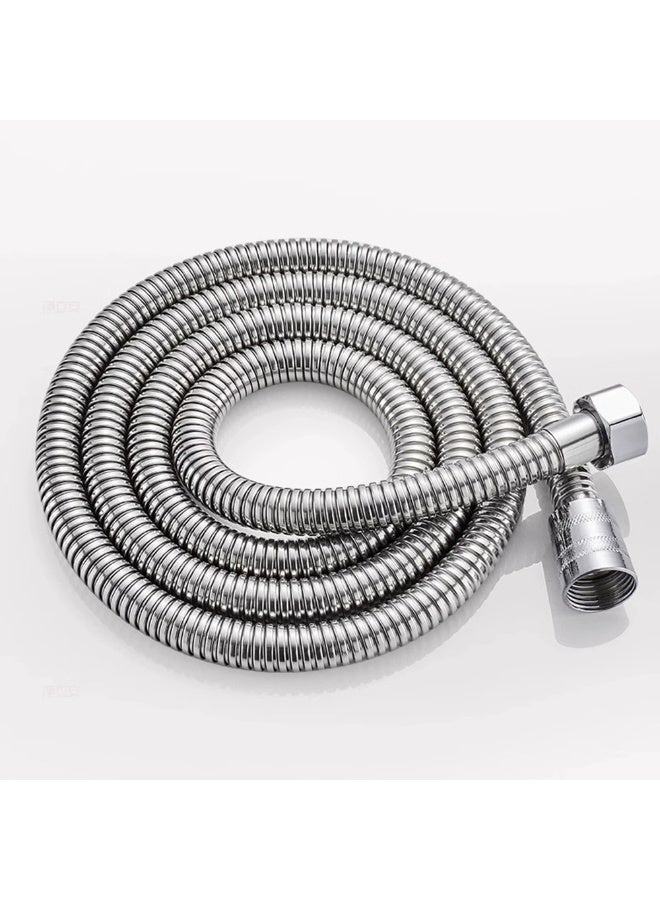 خرطوم دش يدوي من الفولاذ المقاوم للصدأ 2M مع إدراج النحاس والمكسر أنبوب استبدال رأس دش مرن وطويل - Image 2