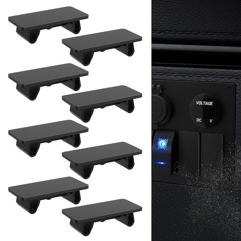DAIERTEK Rocker Switch Cover Black Standard Marine Rocker Siwtch Panel Blank Filler for Car Truck Marine Boat -8Pcs - Image 1
