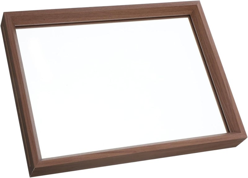 FUOYLOO Double-sided Desk Photo Frame A4 Walnut Wood Floating Desktop Picture Holder Office Tabletop Display Frame - Image 4