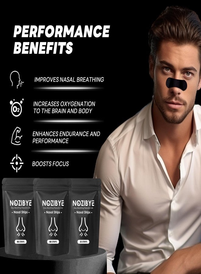 Nozibye Nose Strips for Breathing | Anti Snore & Better Sleep (60 Count, Black) - Nasal Strips for Breathing, Stop Snoring, Clear Airways - Image 5