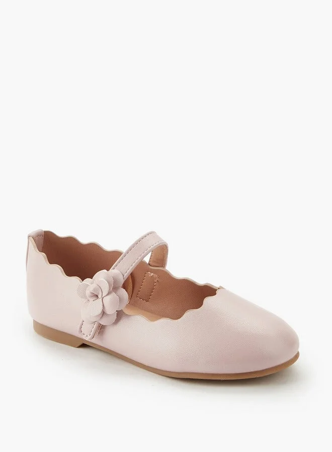 JUNIORS Girls Scallop Hem Ballerina Shoes
