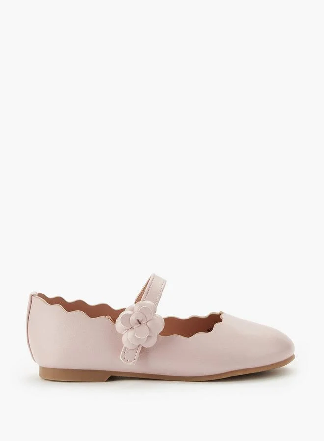 JUNIORS Girls Scallop Hem Ballerina Shoes