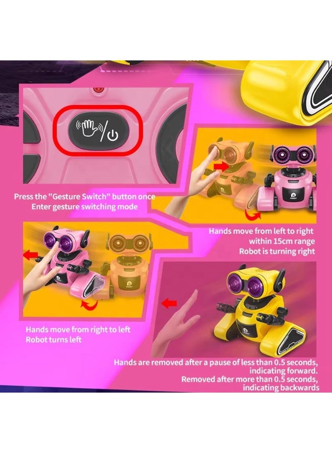 روبوت الروبوت تفاعلي بالإشارة للصبيات والفتيات من 6 سنوات، روبوت ذكي مع تحكم عن بعد، عينات LED وموسيقى، لعبة مغامرة تغني وترقص، هدية تعليمية STEM للأطفال - Image 2