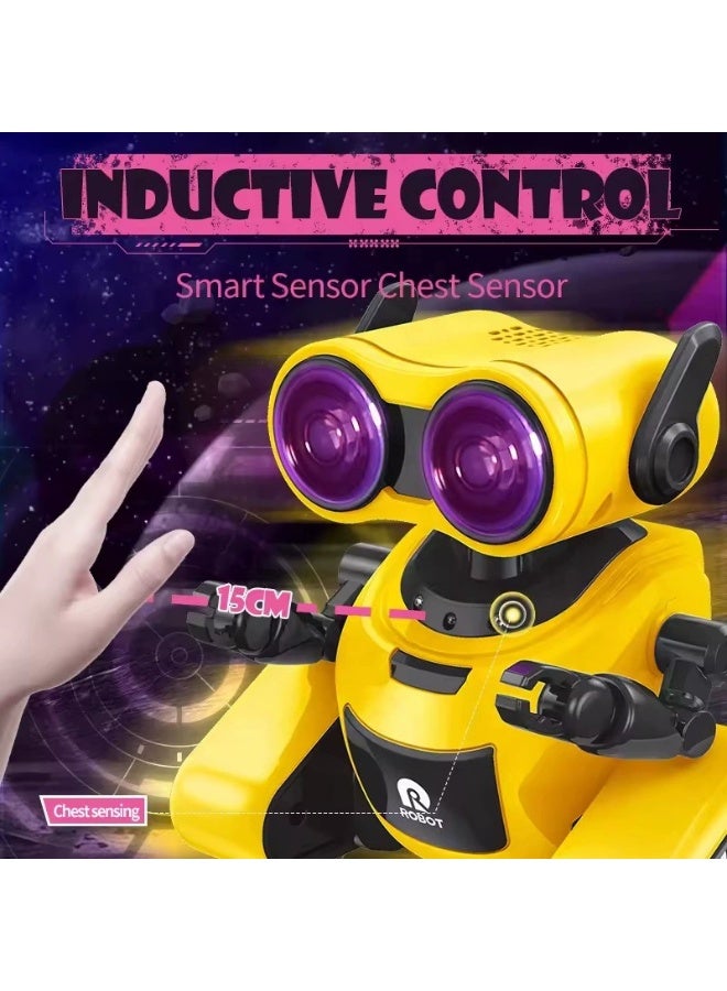 روبوت الروبوت تفاعلي بالإشارة للصبيات والفتيات من 6 سنوات، روبوت ذكي مع تحكم عن بعد، عينات LED وموسيقى، لعبة مغامرة تغني وترقص، هدية تعليمية STEM للأطفال - Image 1