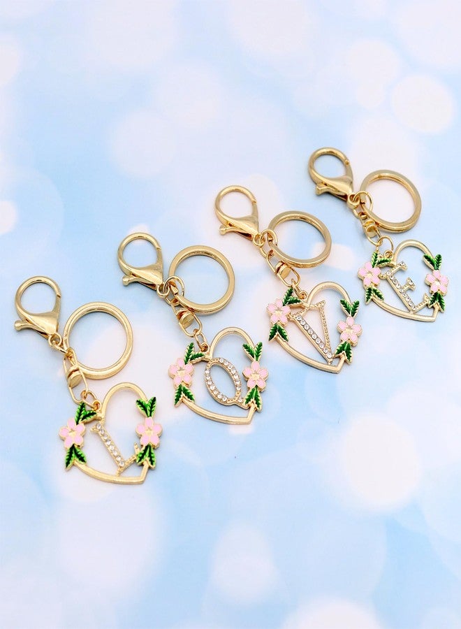 Elechobby Heart Shape Letter Keychain - Cute Aceessory for Women,Sister,Mom,Bestie, Handbag Backpack Charm,Car Keyring (Gold-A) - Image 5