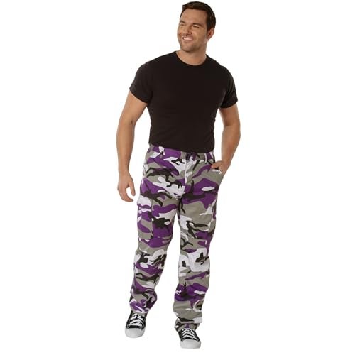 Rothco Color Camo Tactical BDU Pants - Rugged Outdoor Hiking Cargos Uniform Pant (US, Alpha, Medium, Regular, Regular, Ultra Violet Camo) - Image 4