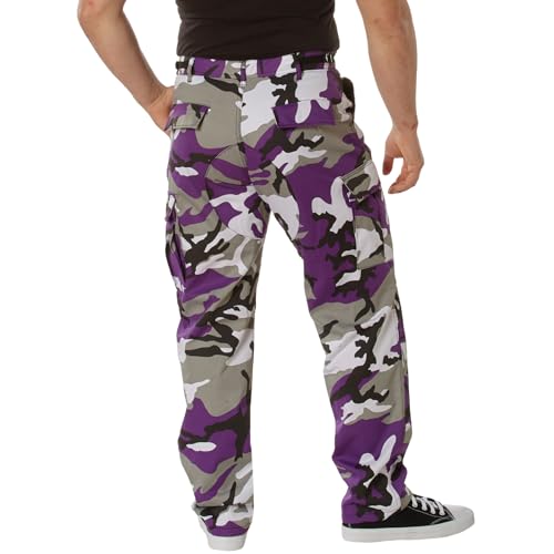 Rothco Color Camo Tactical BDU Pants - Rugged Outdoor Hiking Cargos Uniform Pant (US, Alpha, Medium, Regular, Regular, Ultra Violet Camo) - Image 2