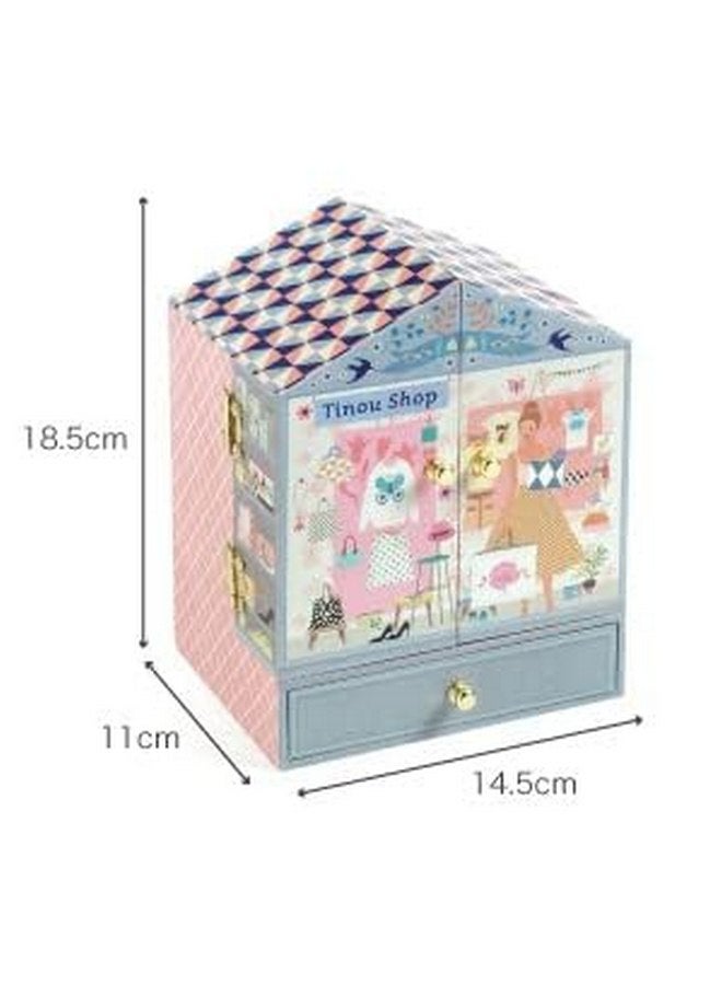 DJECO DJECO Musical Jewelry Box for Kids - Treasure Boxes Unicorn Dream -Storage for Necklace, Bracelets, Rings, Earrings, Small Toys, Decorations, Keepsake & Trinkets - Safe for Ages 6+ Boys & Girls  - Image 4