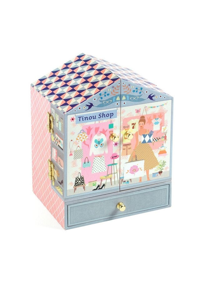 DJECO DJECO Musical Jewelry Box for Kids - Treasure Boxes Unicorn Dream -Storage for Necklace, Bracelets, Rings, Earrings, Small Toys, Decorations, Keepsake & Trinkets - Safe for Ages 6+ Boys & Girls  - Image 2