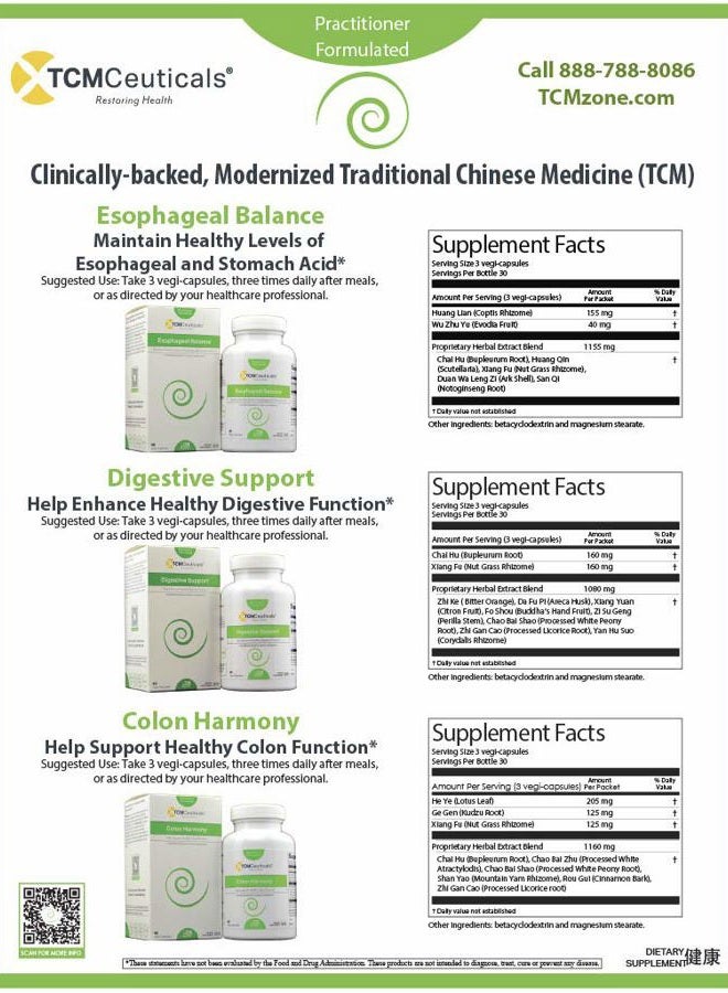 TCM Zone TCMCEUTICALS® توازن القولون 90 كبسولة نباتية - Image 2