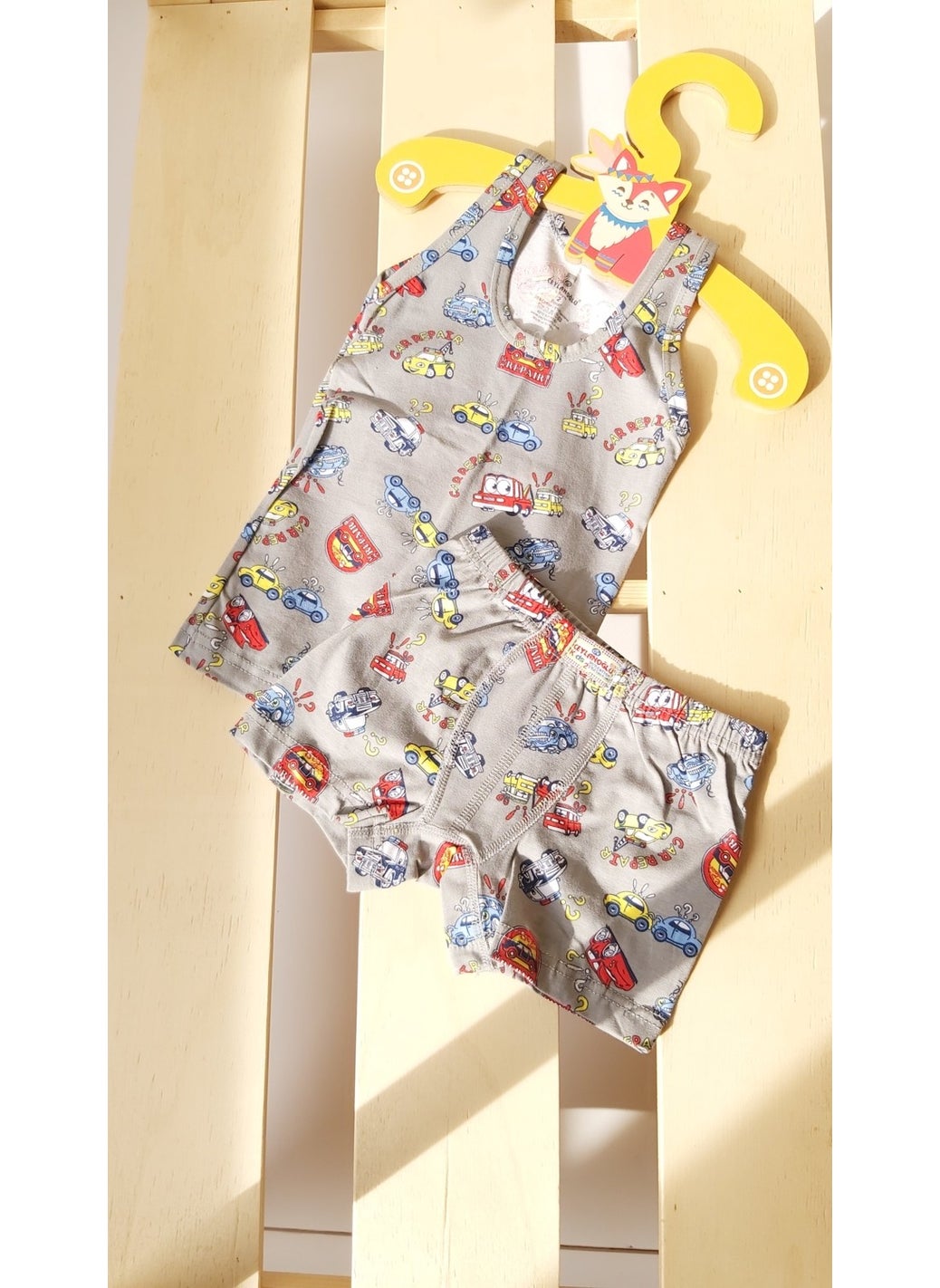 Ceylanoğlu Boy's Undershirt & Boxer 3-Piece Set  - Image 4