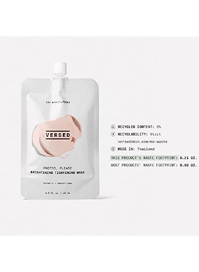 Versed Photos Please Tightening Face Mask With Turmeric + Kaolin Clay Poretightening Hydrating Facial Mask Exfoliates Removes Blackheads Evens Skin Tone (15 Fl Oz) - Image 5