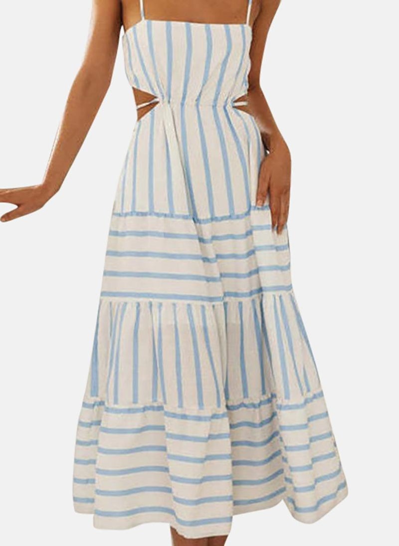 YUNIQEE Striped Cutout Midi Dress - Image 2