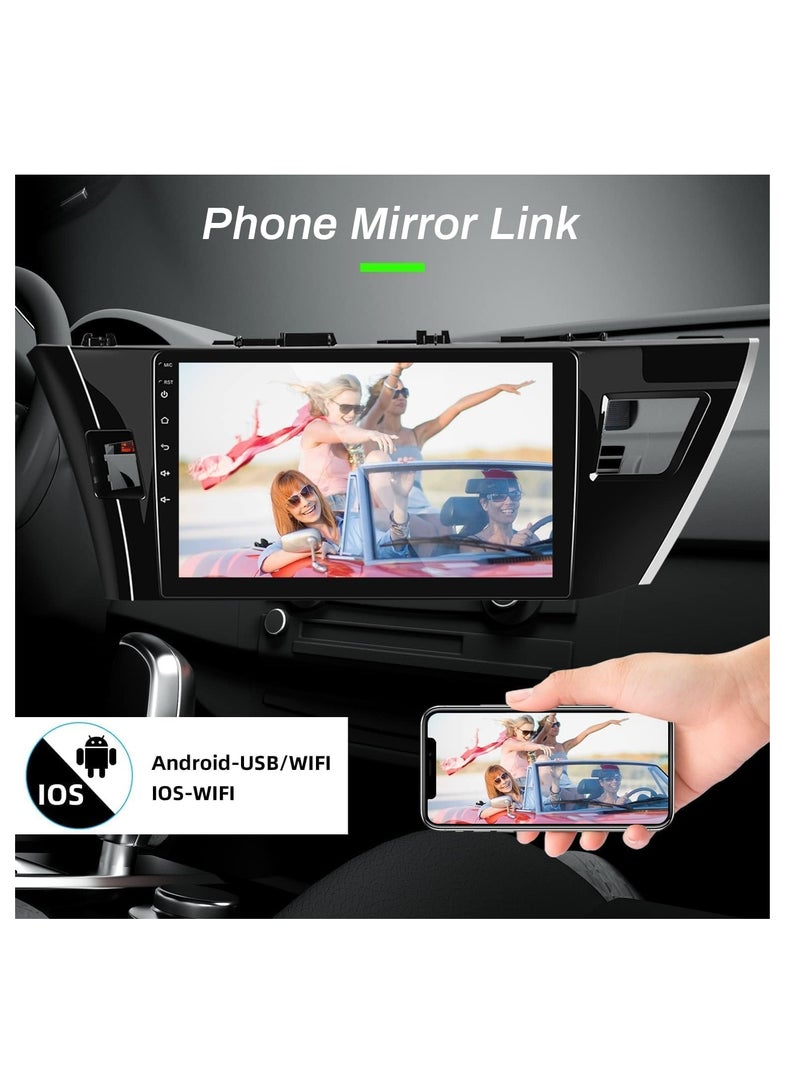 Android Car Stereo for Toyota Corolla 2014 2015 2016 4GB RAM 64GB ROM MirrorLink WiFi BT, 10 Inch IPS Touch Screen with Backup Camera Included (4+64G With Apple Carplay) - Image 4