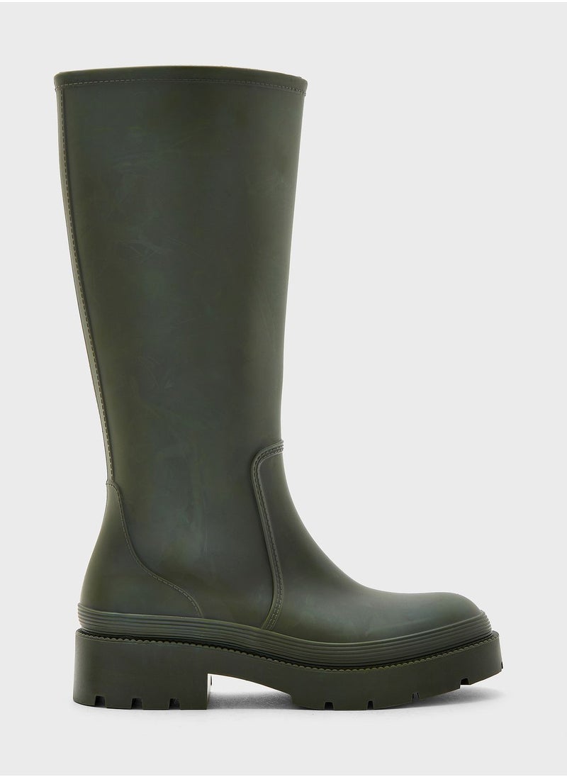 Truffle - Chunky Rubberised Rain Boots - Image 1
