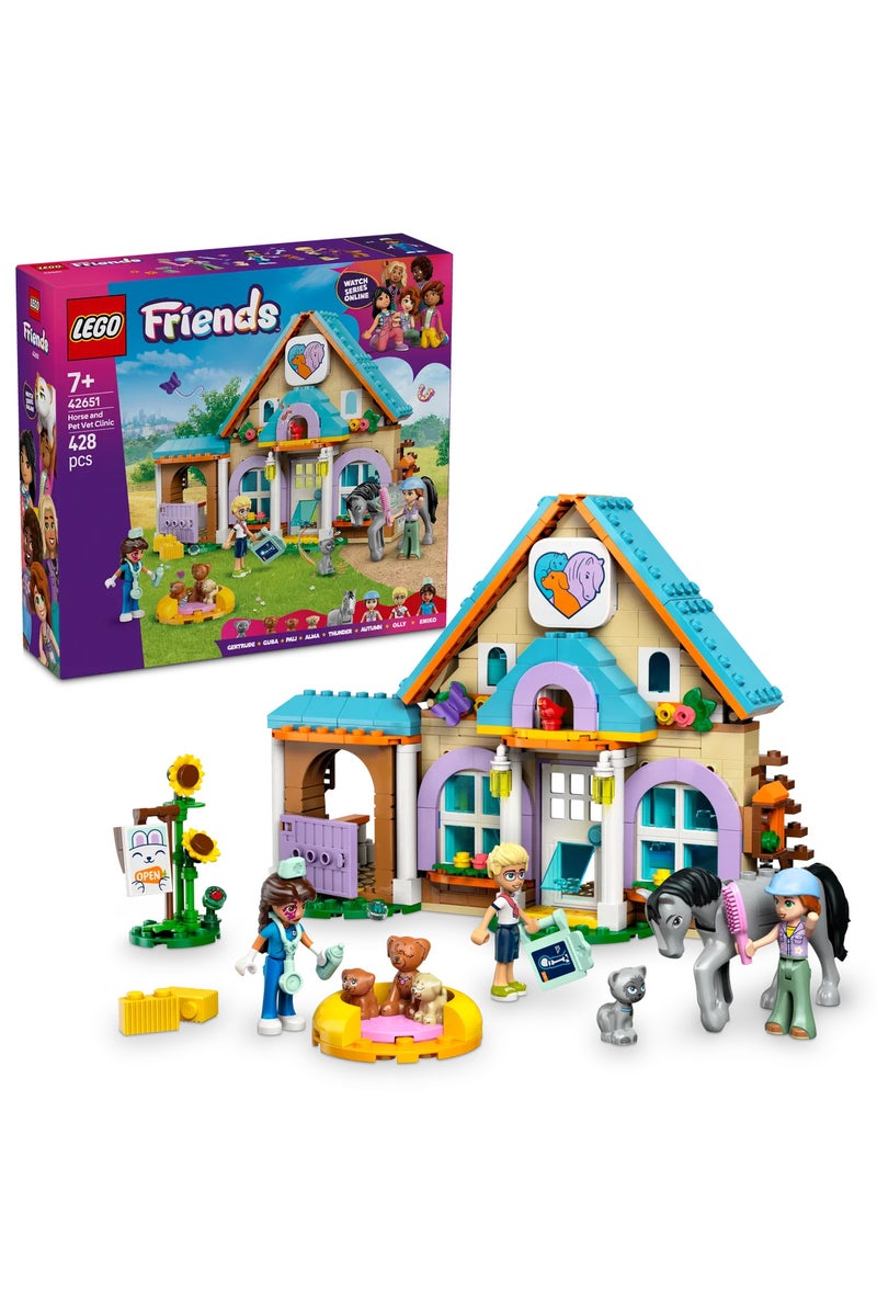 LEGO ® Friends Horse and Pet Vet Clinic Pretend-Play Toy 42651 - Image 1
