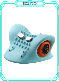 EzzySo Neck Massager Rechargeable Portable Massage Pillow Low-Frequency Pulse Massage Technology Constant Temperature Hot Compress Function For Pain Relief Deep Tissue  - Image 1
