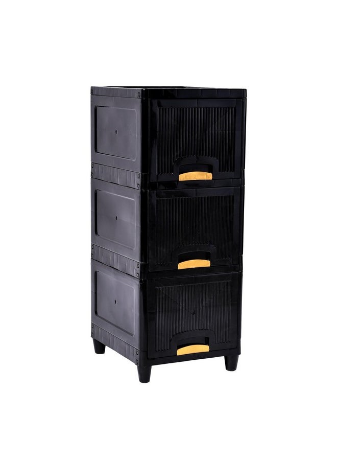 Kuber Industries 6 Units Modular Cabinet Storage Organizer (3 + 3) | Foldable Kid Wardrobe for Cloth & Toys | Easy to Assemble Closet & Space-Saving Cupboard/Plastic Almirah for Cloth | Black - pzsku/Z7D2FE2BF094570FFBBFBZ/45/_/1738306796/3891d639-809a-4846-ad5f-03fc71ffbcd7