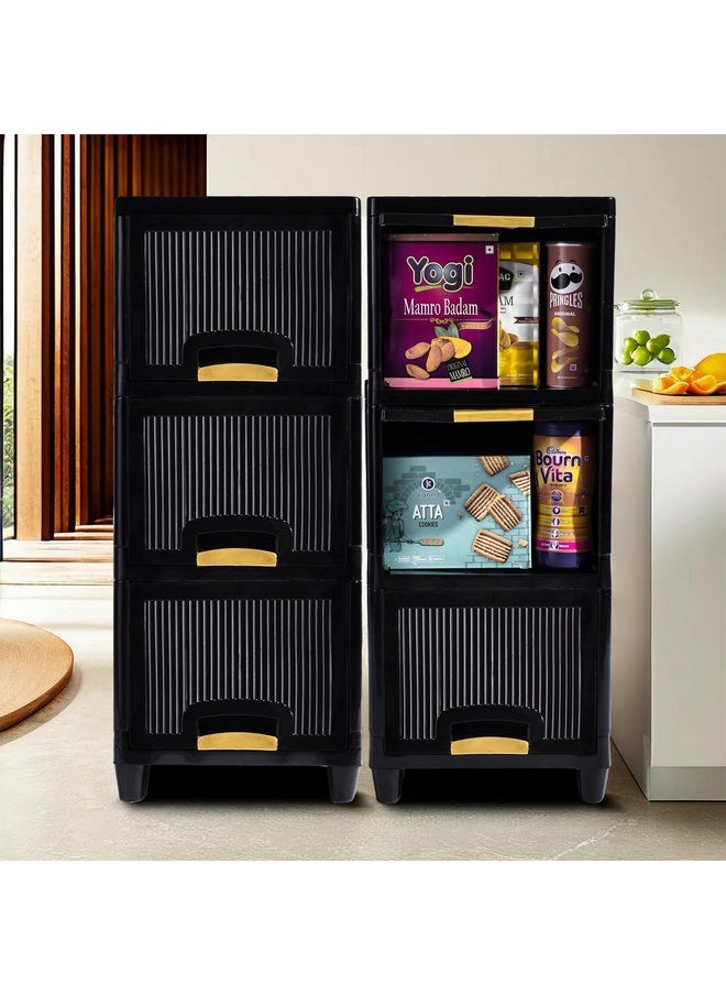 Kuber Industries 6 Units Modular Cabinet Storage Organizer (3 + 3) | Foldable Kid Wardrobe for Cloth & Toys | Easy to Assemble Closet & Space-Saving Cupboard/Plastic Almirah for Cloth | Black - pzsku/Z7D2FE2BF094570FFBBFBZ/45/_/1738306938/19ae612a-8def-432a-bf8c-5f5db7500f42