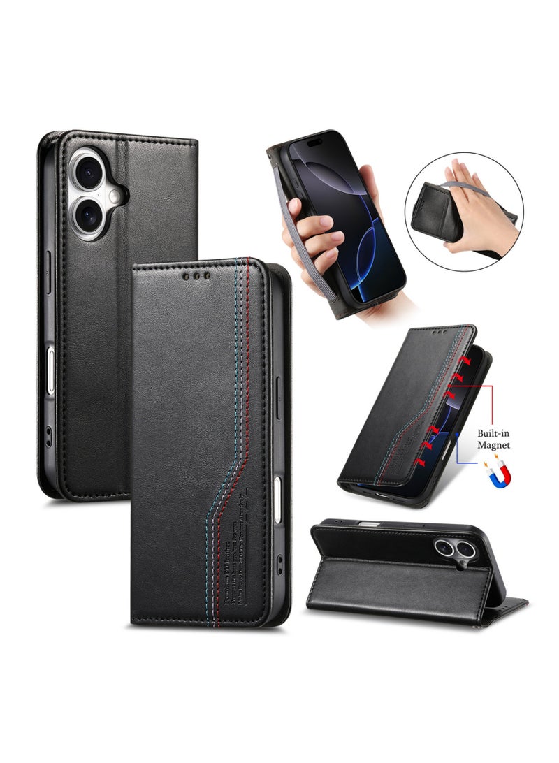 عام متوافق مع أغلفة iPhone 17، غلاف هاتف مغناطيسي بطريقة الرفرف لحمل البطاقات، مقاوم للسقوط والخدوش، تركيب دقيق لماج سيف، متوافق مع ماج سيف، مضاد لبصمات الأصابع - Image 2