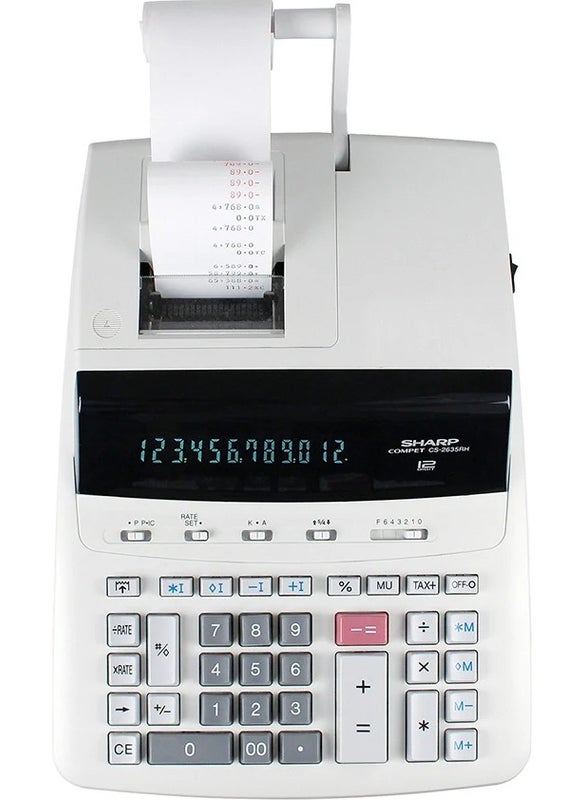 CS 2635RHGY 12 Digit Strip Calculator