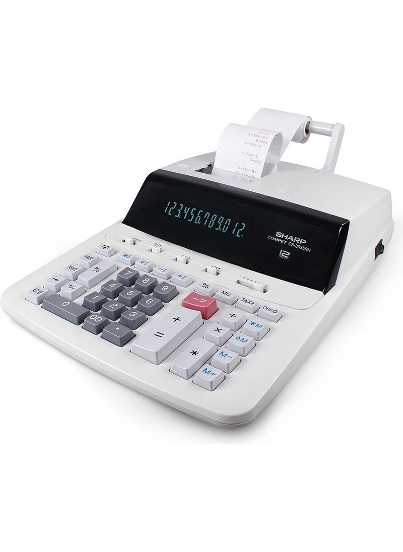 SHARP - CS 2635RHGY 12 Digit Strip Calculator - Image 1