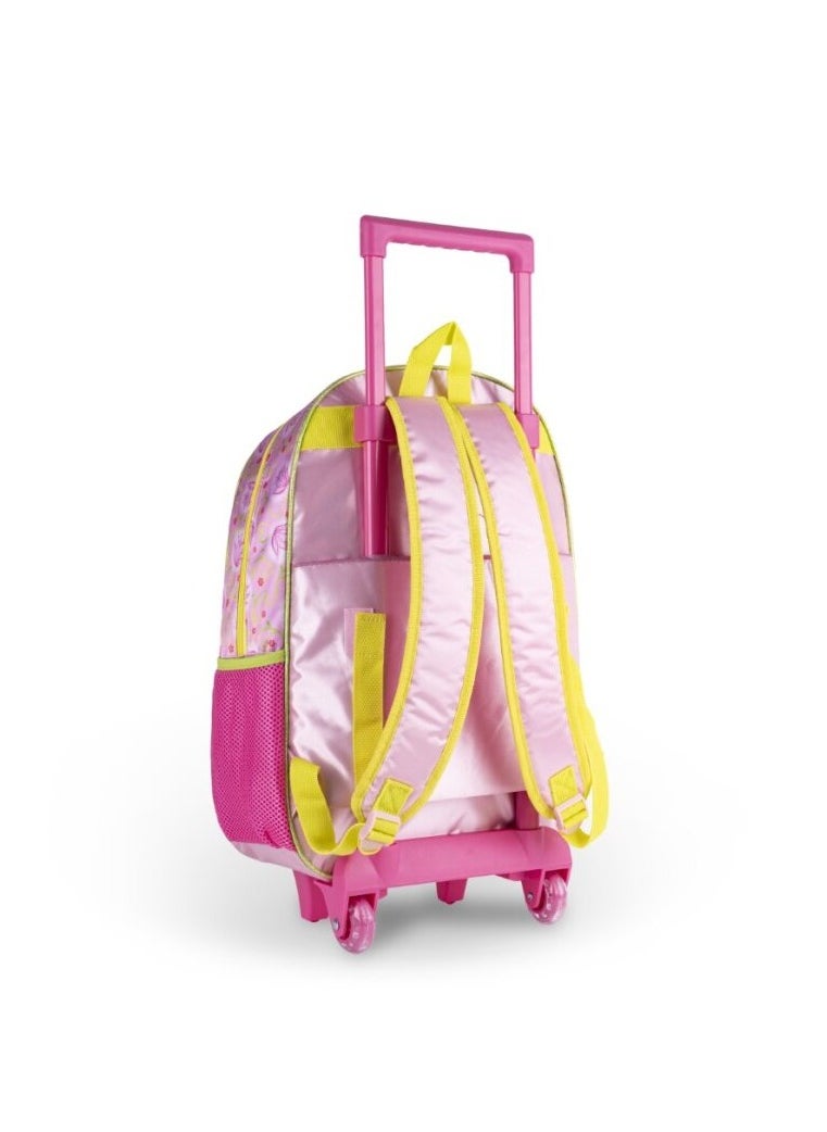 Disney Princess - Disney Princess 5in1 Trolley School Bag Girls Backpack Gift Water Resistant Disney Princess Backpack for School (Pink) - Image 1