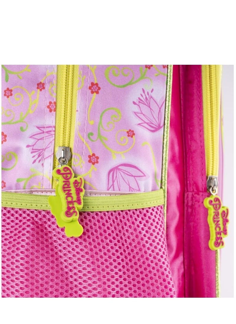 Disney Princess - Disney Princess 5in1 Trolley School Bag Girls Backpack Gift Water Resistant Disney Princess Backpack for School (Pink) - Image 1