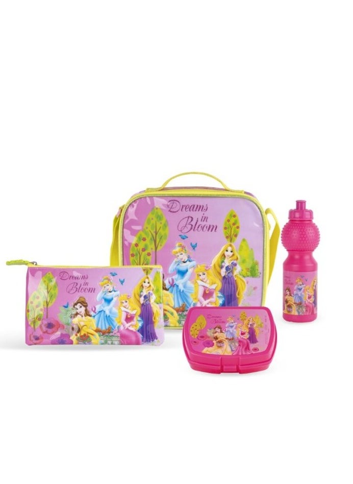 Disney Princess - Disney Princess 5in1 Trolley School Bag Girls Backpack Gift Water Resistant Disney Princess Backpack for School (Pink) - Image 1