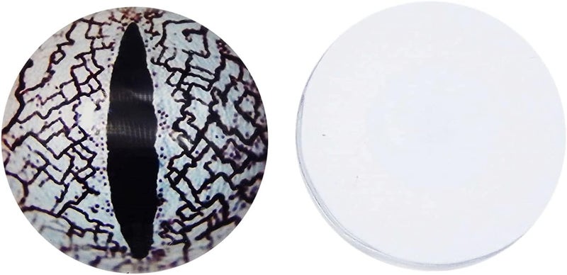Julie Wang 18MM 40PCS Dragon Eyes Glass Cabochon for Clay Sculptures Making Props Craft Jewelry DIY Findings 0.71inches - Image 5