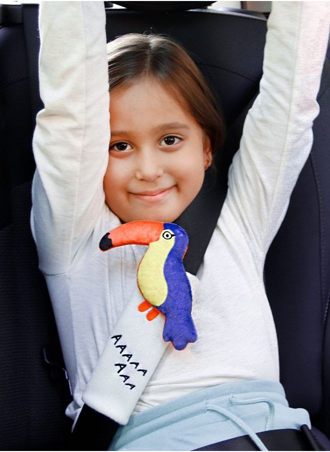 Milk & Moo Jungle Seat Belt Cover Set for Kids  - Image 5