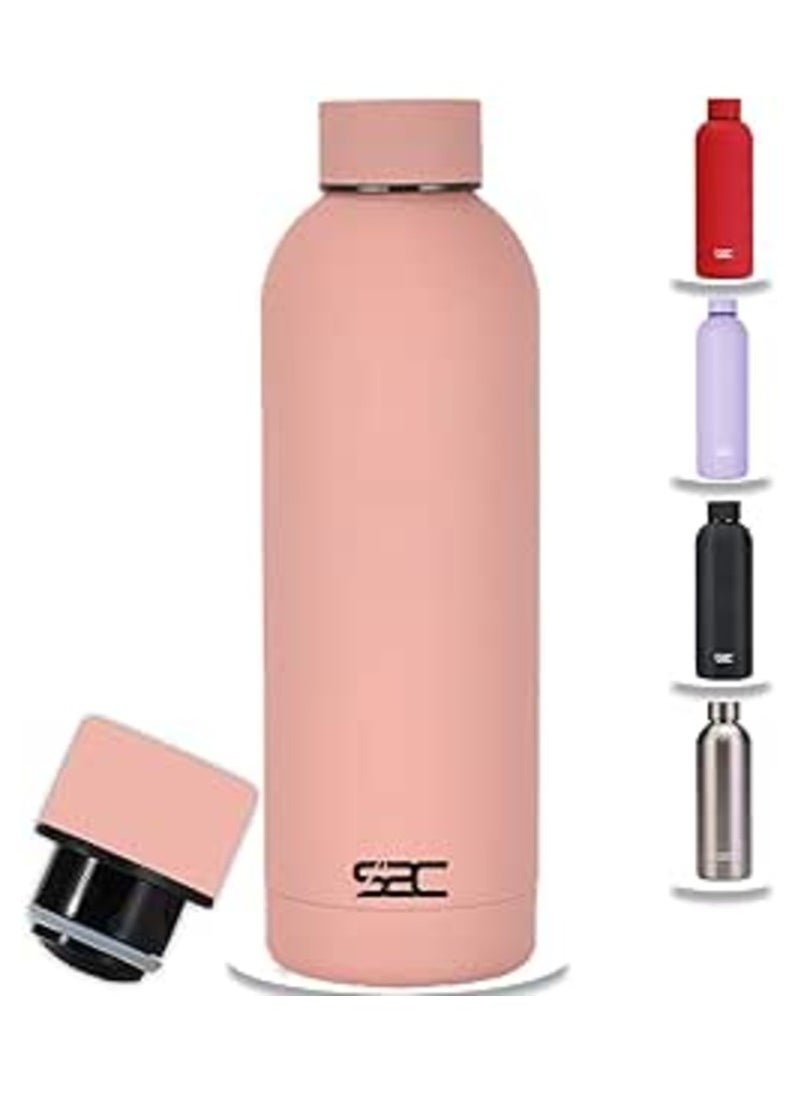 S2C Water Bottle Stainless Steel 750Ml - Double Wall Insulated Water Bottles For Hot Water Gym Bottle Stainless Steel Water Bottle For Kids School Flask Bottle Hot Water Bottle (Peach, 750Ml)  - Image 1