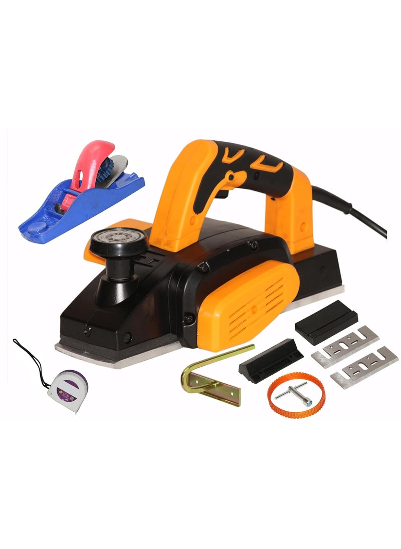Digital Craft Digital Craft Wood Planer 800W Machine of Carpentry HighPower MultiFunction Electric Planer Professional Woodworking Machine Electric Wood Planer Machine 82mm5Inch Hand PlanerTape 3Mtr 