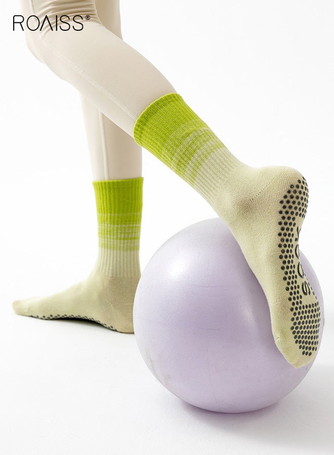 roaiss Women's 5 Pairs Anti-Slip Breathable Pilates Socks for Women Set of 5 Gradient Color Non Slip Grip Socks, Designed for Yoga Barre Hospital Use Barefoot Activities Arch Support Comfort - Image 5