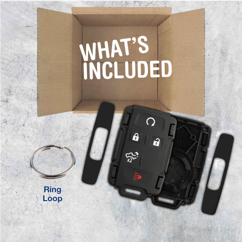 KeylessOption Remote Key Fob Shell 5bth Lift Gate Case for Chevrolet Silverado GMC Sierra (M3N-32337200, 84209236) - Image 3