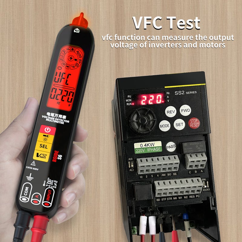 BSIDE S6 Digital Multimeter Professional Voltage Resistance Frequency Capacitance Measurement Tester Digital Backlight Display Multitester NCV Voltage Detector True RMS Tester - Image 4